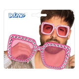 Boland festbriller bling bling lys pink