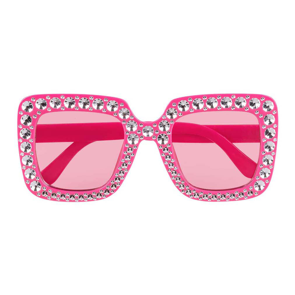 Boland festbriller bling bling lys pink