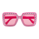 Boland festbriller bling bling lys pink