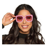 Boland festbriller bling bling lys pink