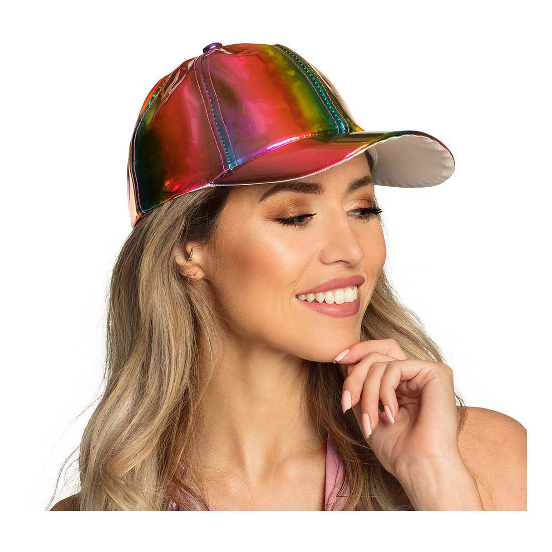 Boland kasket holo regnbue 25cm justerbar