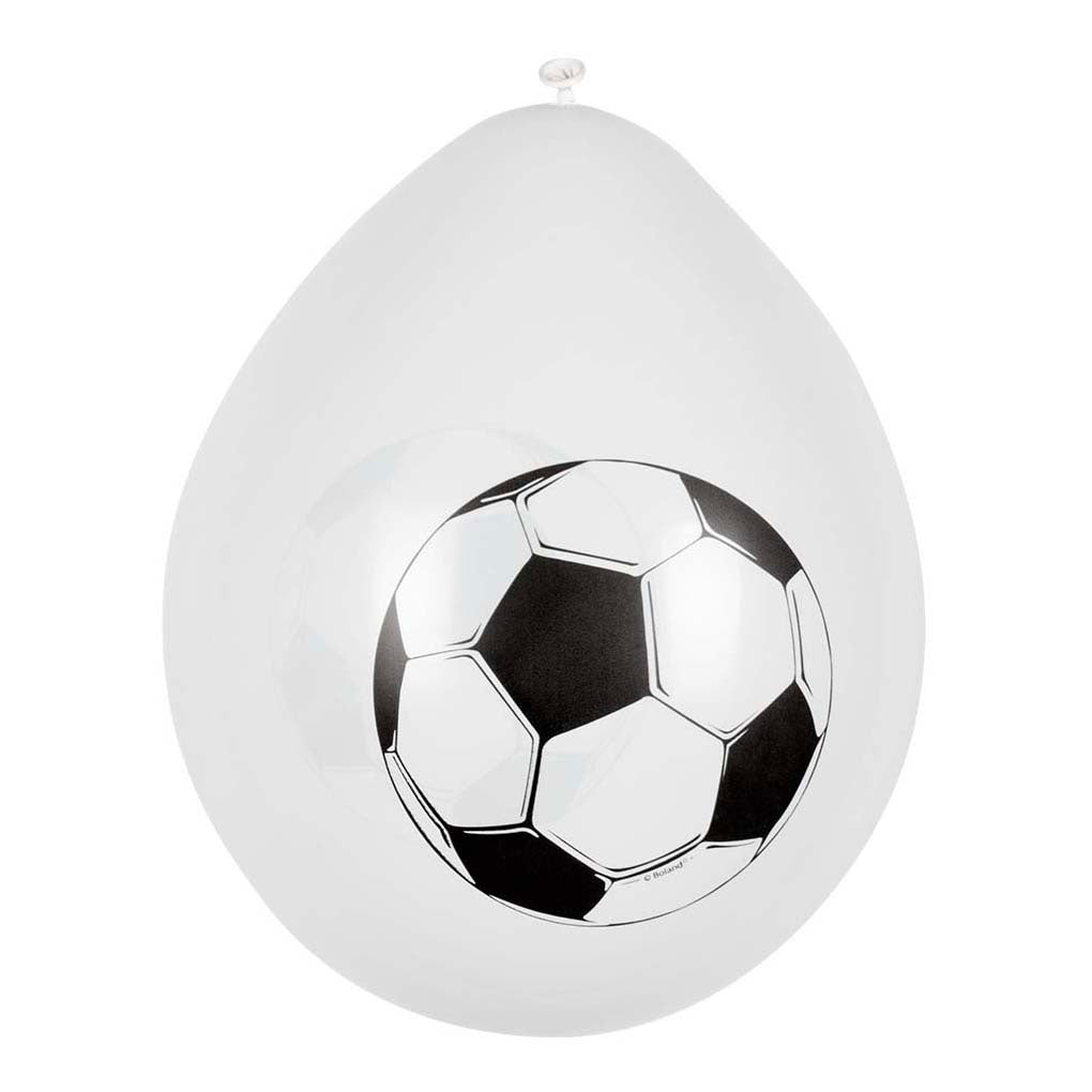 Boland latex balloner fodbold 25cm, 6 stk.
