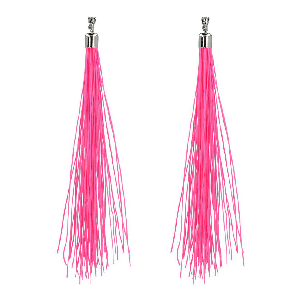 Boland øreringe festival neon pink, 20cm