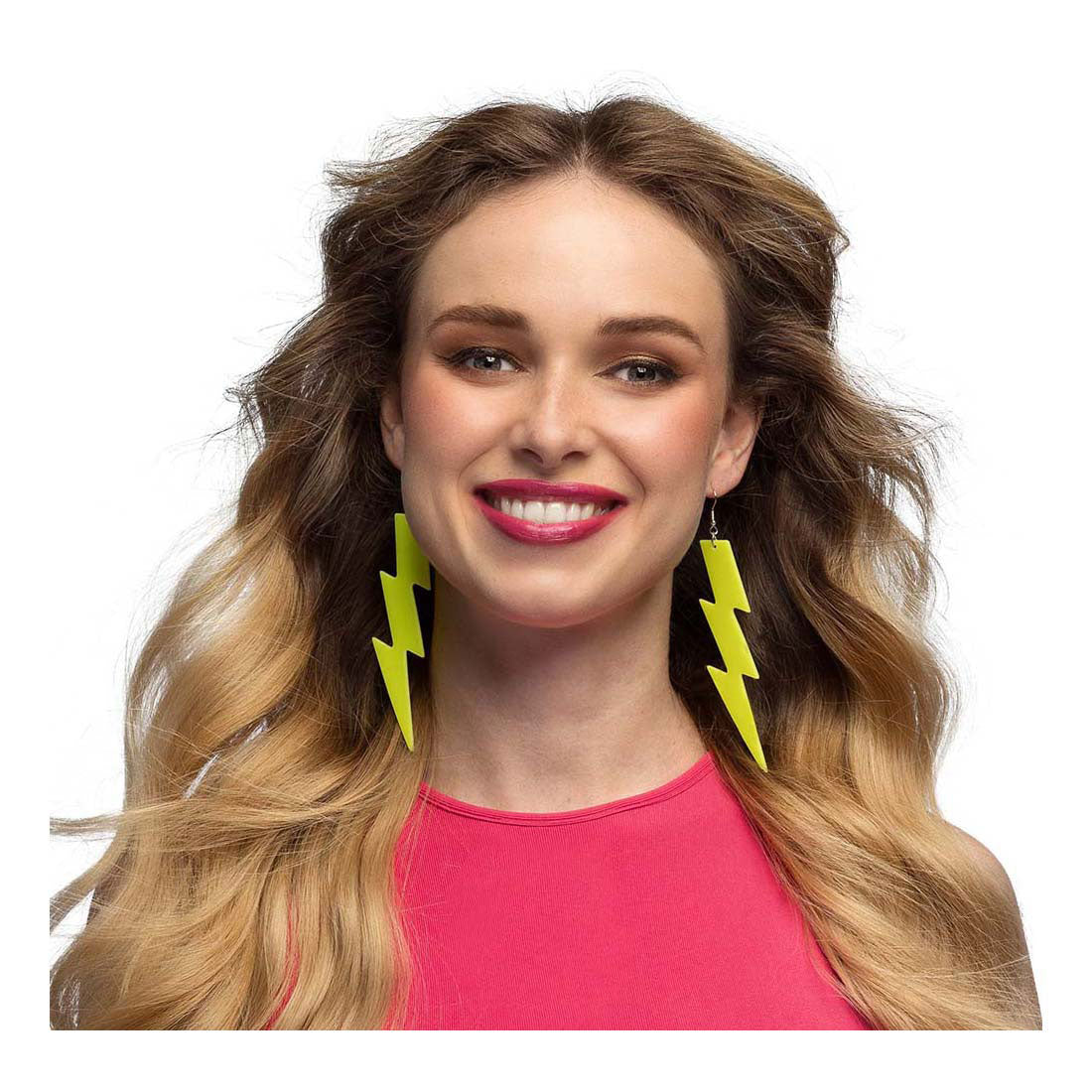 Boland øreringe blinker neongult