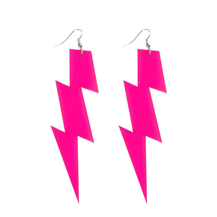 Boland øreringe blinker neon pink
