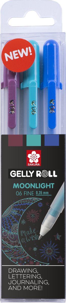 Sakura unieke collectie van 3 gelly rolls moonlight 06 galaxy