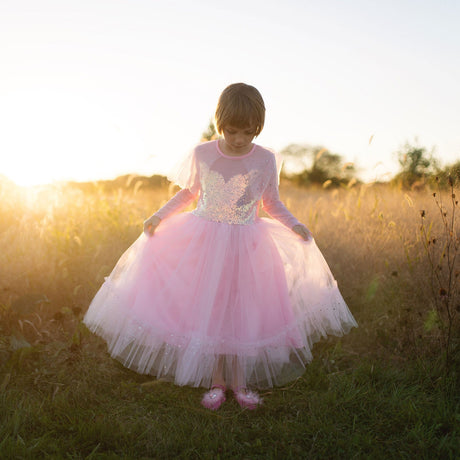 Great pretenders fancy dress prinsesse pink elegant, 7-8 år