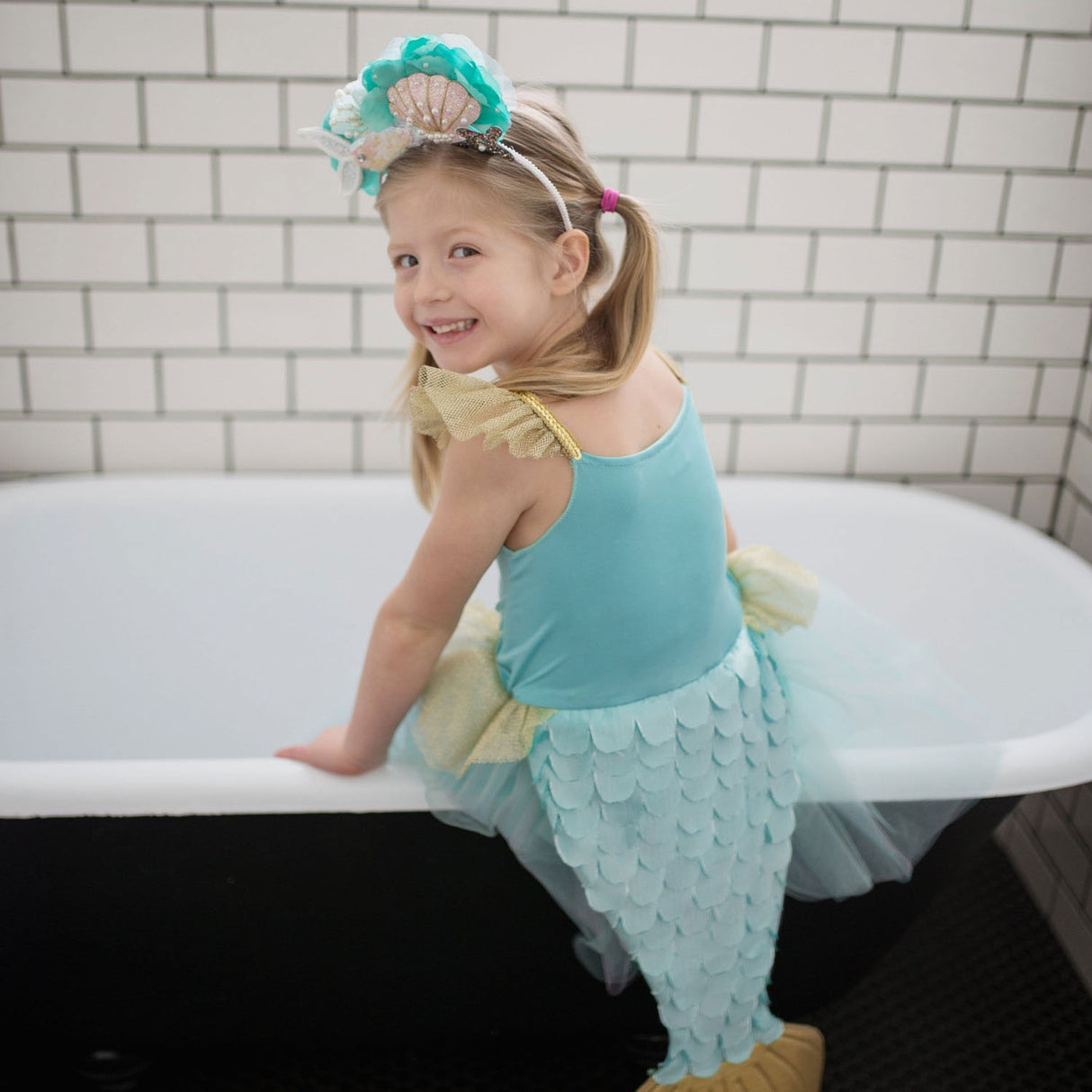Great pretenders havfrue kostume kjole med hale, 5-6 år