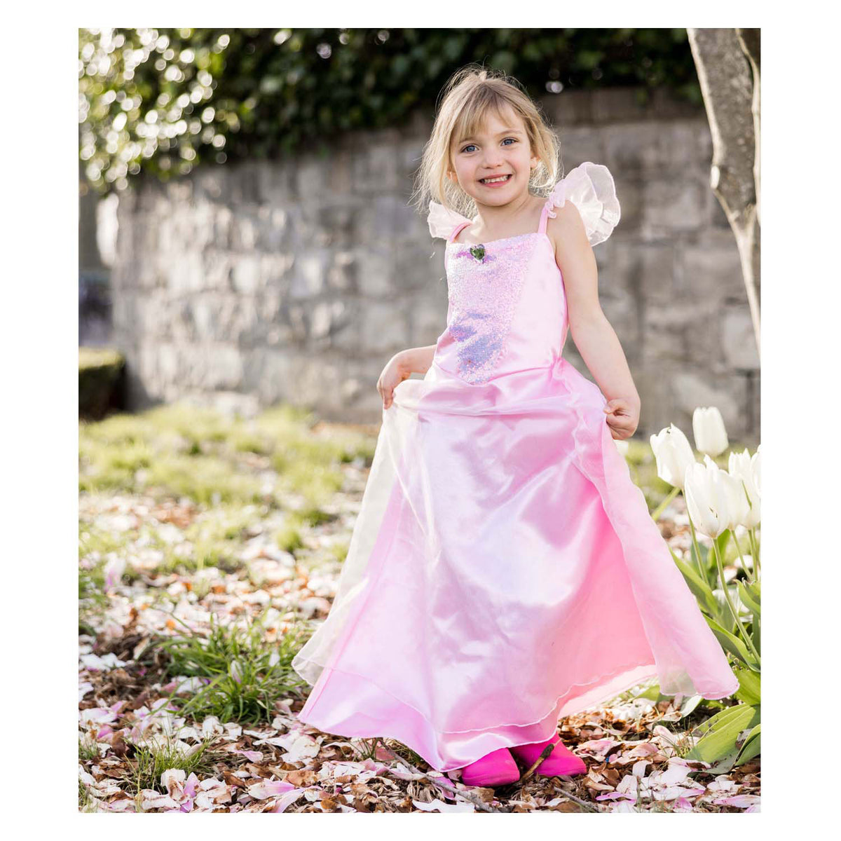 Store pretenders - fancy kjole prinsesse pink - 3-4 år