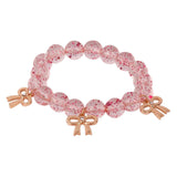 Store pretenders ædle sløjfer perle armbånd pink