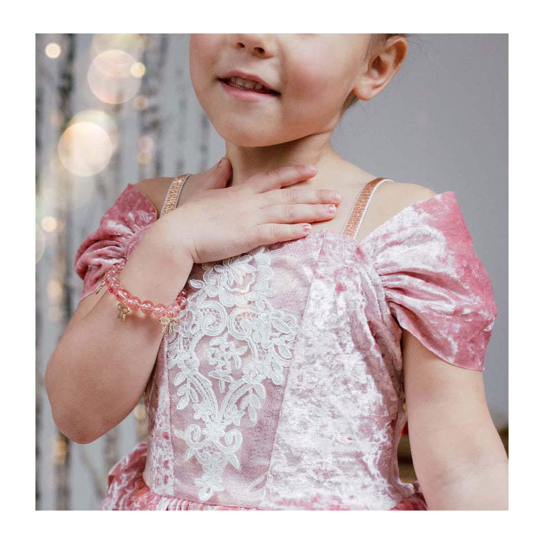 Store pretenders ædle sløjfer perle armbånd pink