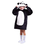 Noxxiez nuttet hættetrøje lille sweater panda, 3-6 år