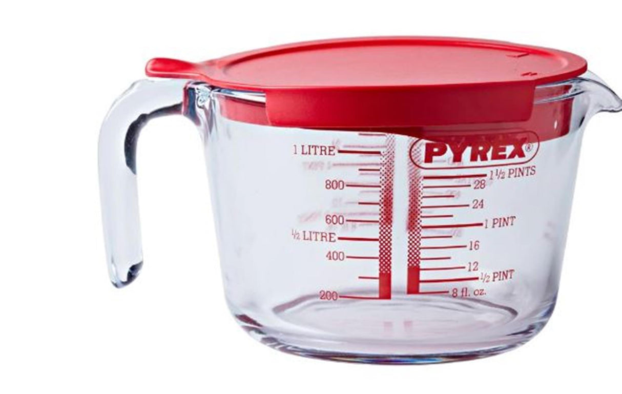 Pyrex målebæger med låg 1l