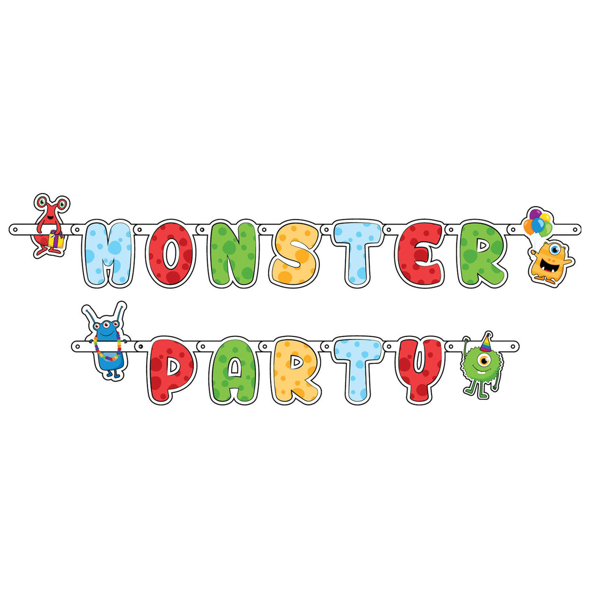 Haza hvidskæg bogstavguirlande monsterfest