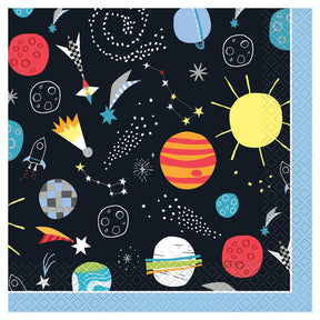 Haza hvidskæg space servietter, 16 stk.