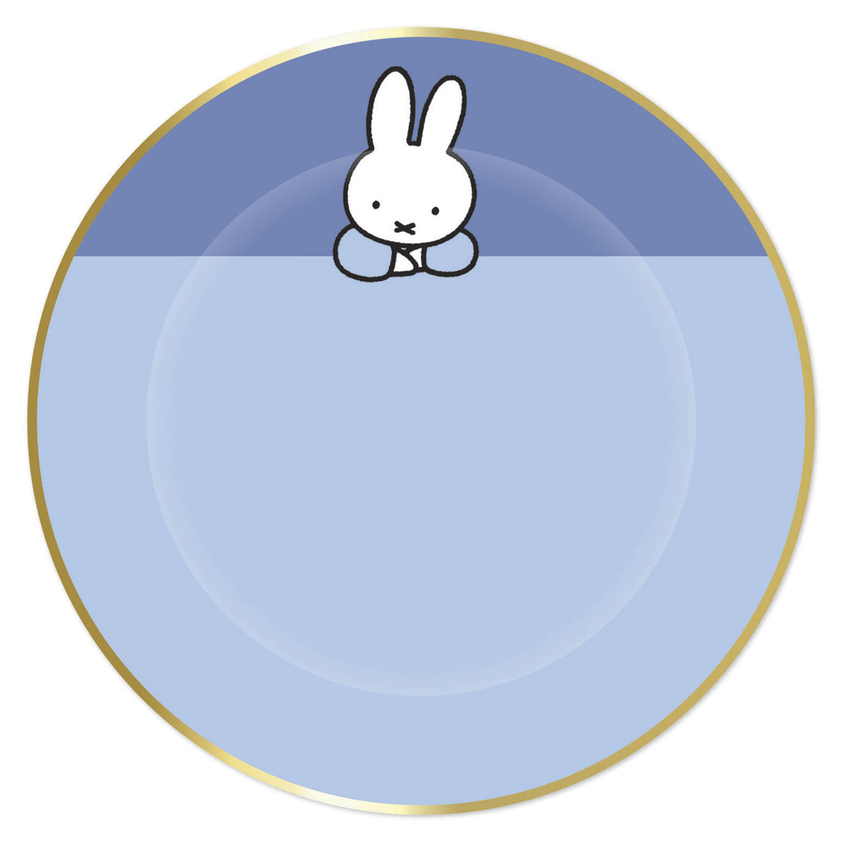 Haza hvide skægplader Miffy blå, 8 stk.