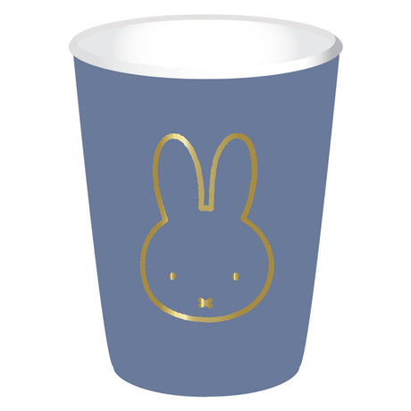 Haza hvidskæg kopper Miffy blå, 8 stk.