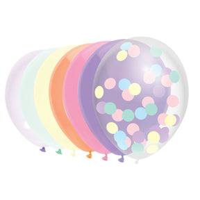 Haza hvidskæg balloner pastel, 10 stk.