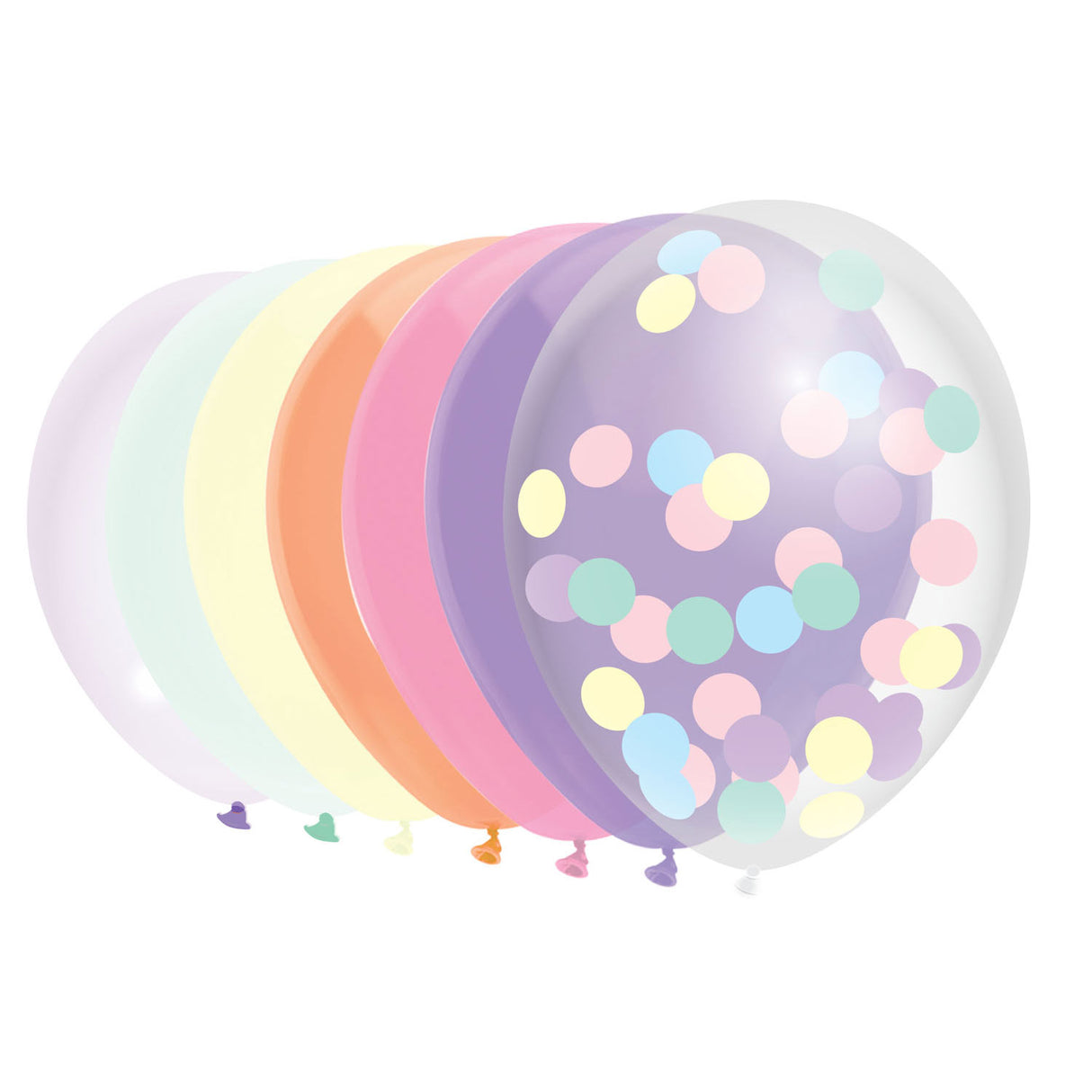 Haza hvidskæg balloner pastel, 10 stk.