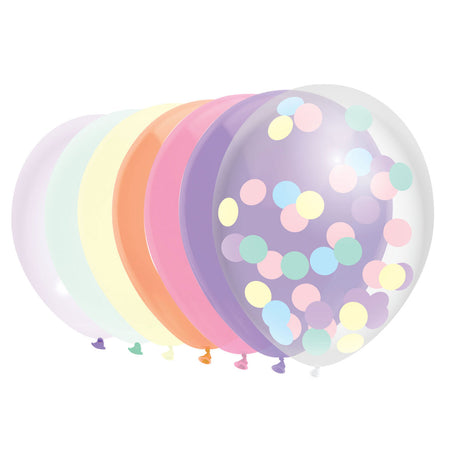 Haza hvidskæg balloner pastel, 10 stk.