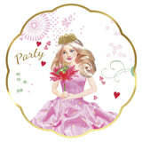 Haza hvidskæg invitationer prinsesse, 6 stk.
