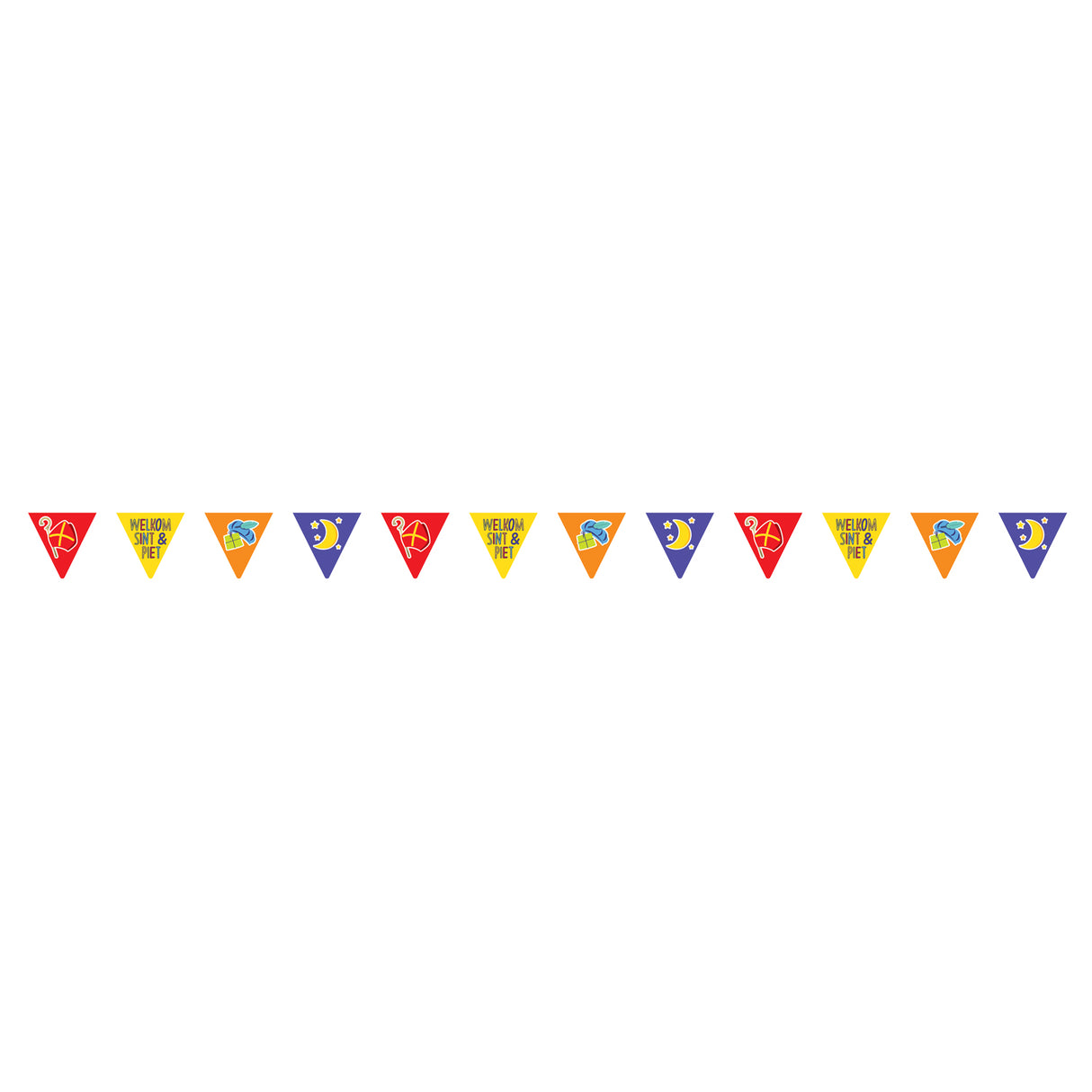 HAZA WHITEBEARD PAPIR FLAG LINE SINTERKLAAS, 6 MTR.