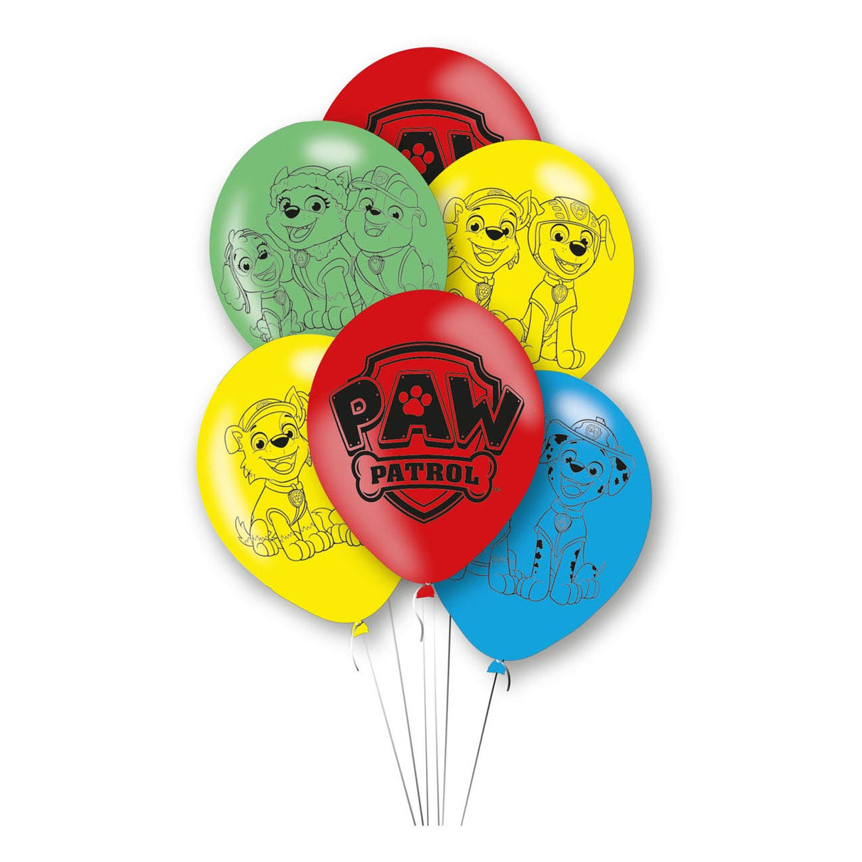 HAZA Witbaard Paw Patrol Balloons, 6 ..