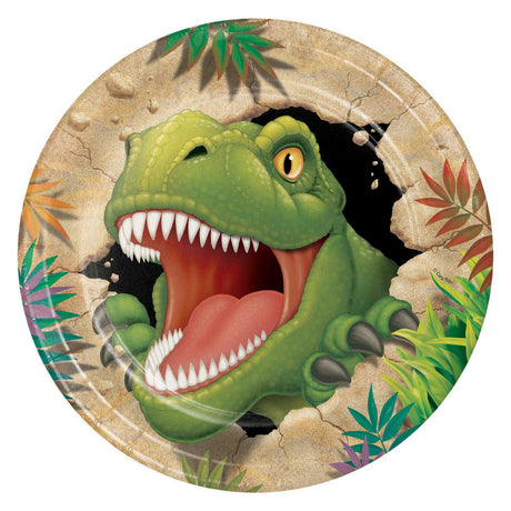 Haza hvidskæg dino tallerkener, 8 stk.