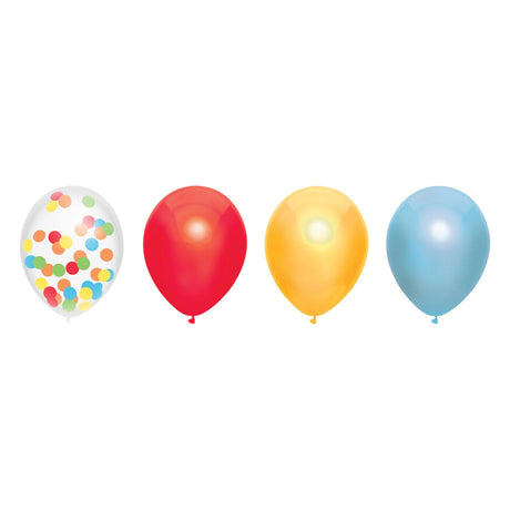Haza hvidskæg ballonblanding regnbue, 6 stk.