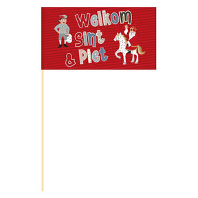 Haza hvidskæg viftende flag saint co. - 22x12 cm