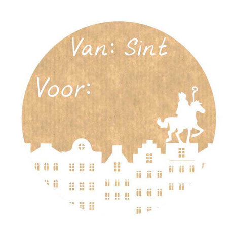 Haza hvide skægetiketter kraft sint - 1000 stk.