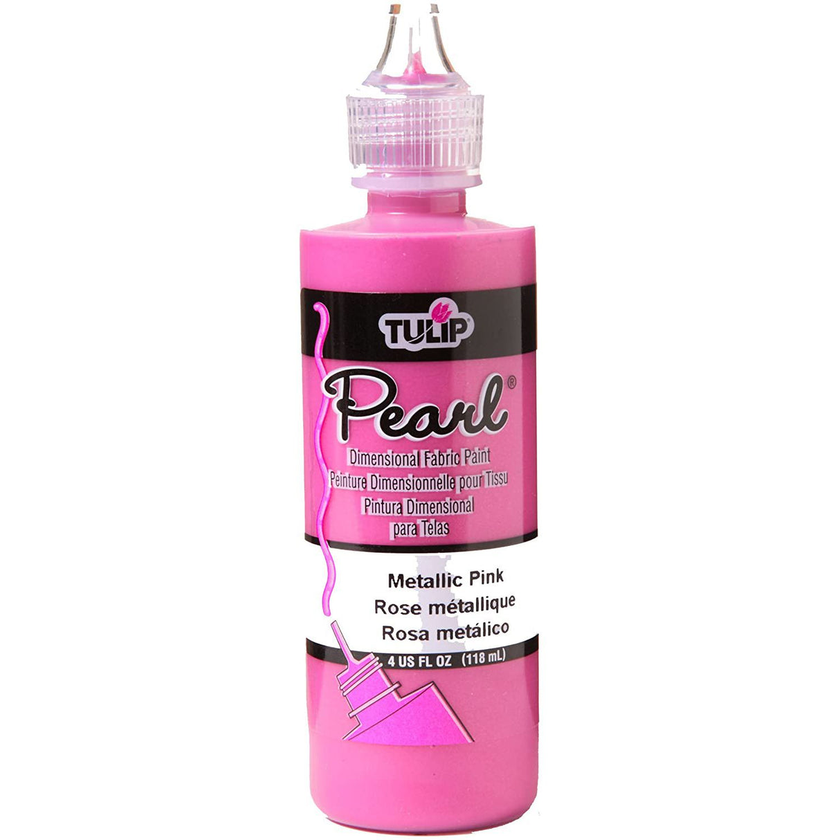 Tulipan • dimensionel stofmaling perle metallic pink 118ml