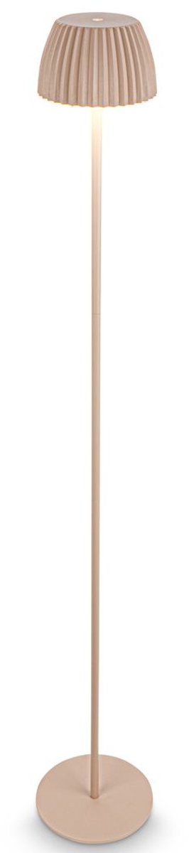 B.k.licht briloner champ - genopladelig gulvlampe - ledningsfri stående lampe - dæmpbar - højdejusterbar - til indendørs og udendørs - beige - ø19 x 124 cm
