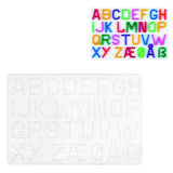 Hama strygeperler, bundpladebogstaver hvid