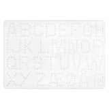 Hama strygeperler, bundpladebogstaver hvid