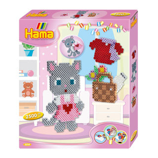 Hama strygeperler katte-påklædningssæt gaveæske – 2.500 perler