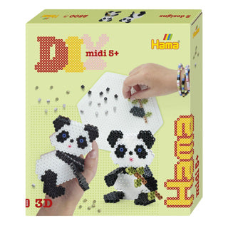 Umærket sans marque hama - strygeperlesæt - 3D panda - 2500 styk