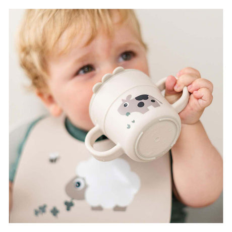 Udført af hjorte sippy kop lille gård beige, 215ml