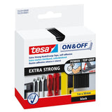 Tesa -Velcro Velcro strimmel 55229-zw - 50 mm x 1 m - sort