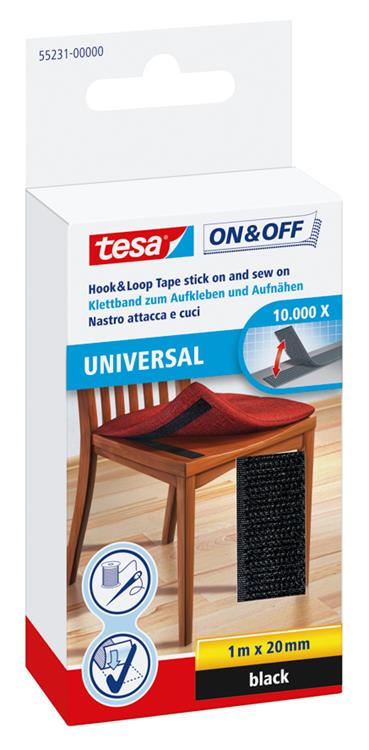 Tesa 1002951 - velc.klittenb.pl sy sort 20x1m | 6 stk