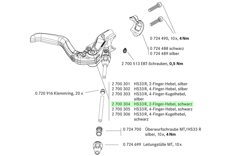 Magura Brake Handle HS33R