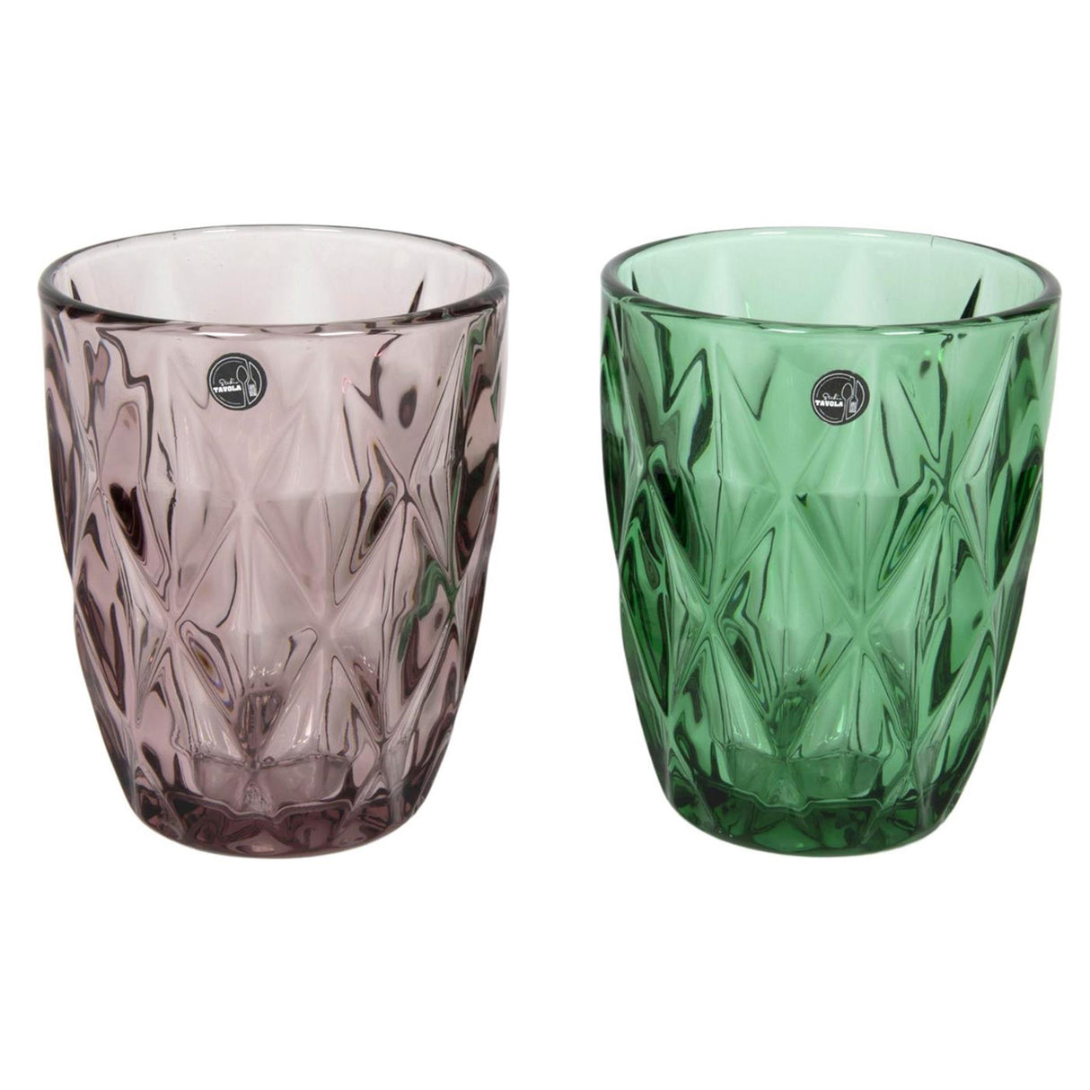 Drikkeglas med relief 300ml æske med 8 ø8cm