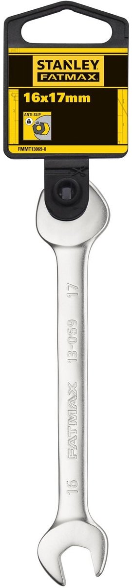 Stanley - fatmax fastnøgle 16x17mm skridsikker - åben nøgle - åben nøgle - 1 stk.