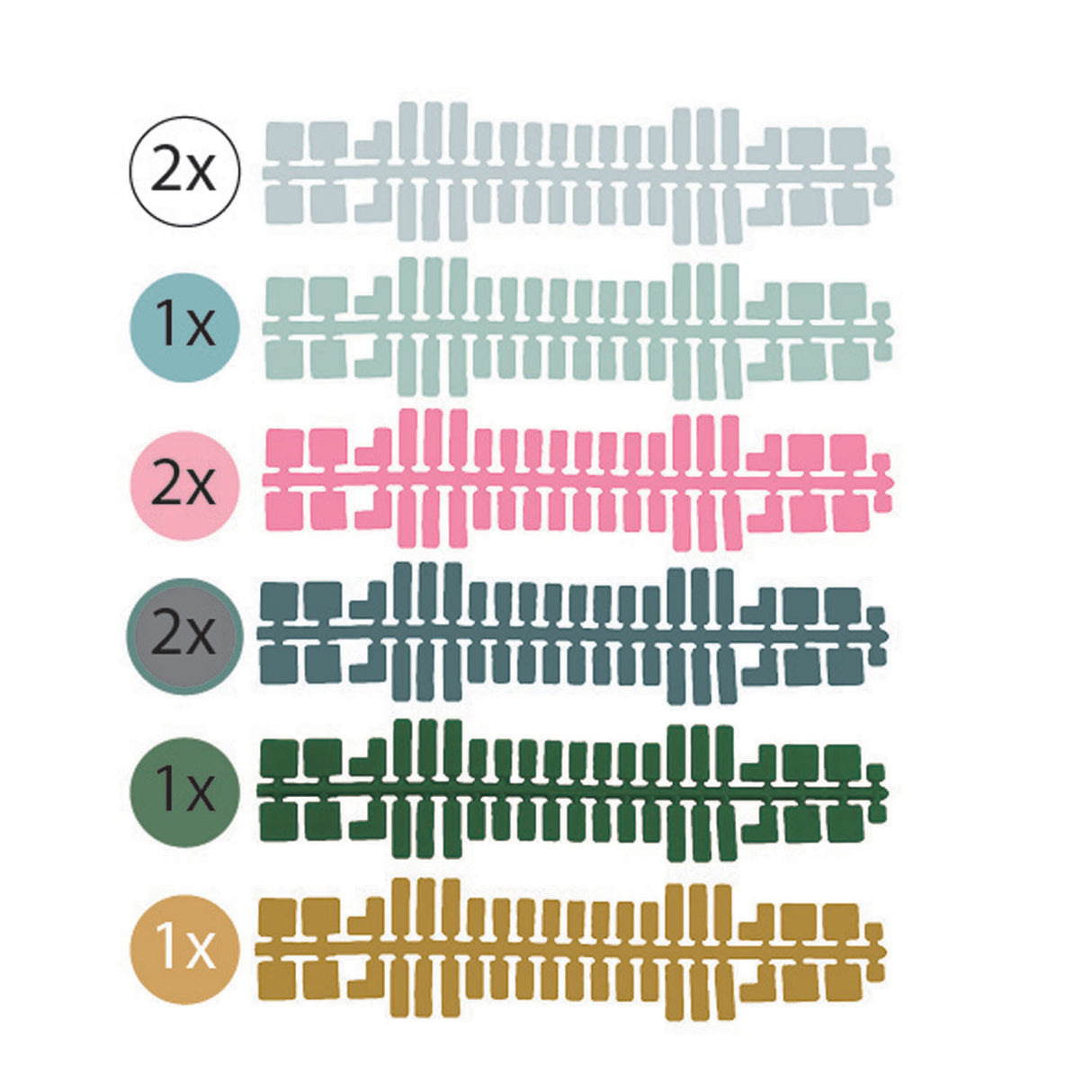 Ministeck Color Strips, 9 ..