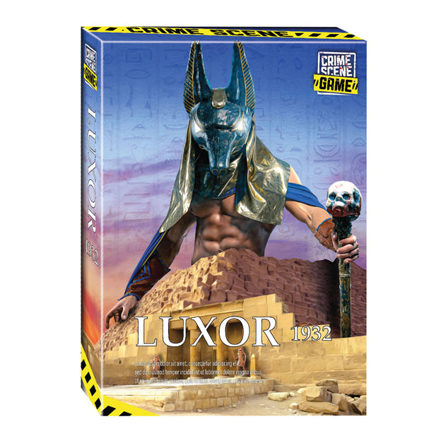 Taktisk gerningssted Luxor 1932 – brætspil – krimispil – arkæologisk mysterium i Egypten – dybdegående undersøgelse og deduktion – gerningsstedserie – spilstormstudie – 1 eller flere spillere – fra 18 år