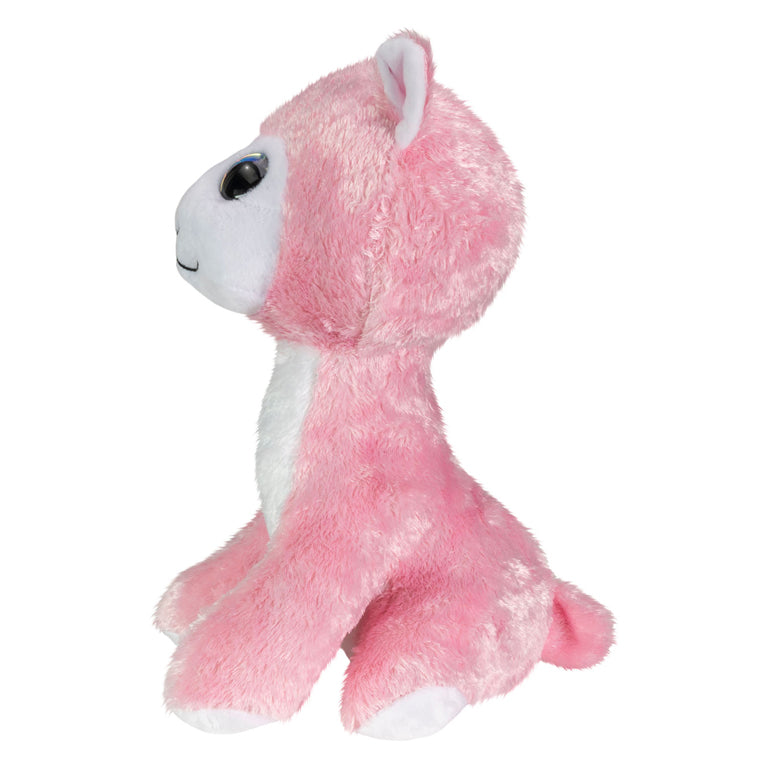 Lumo stjerner krammetøj lama olivia 24cm plys lyserød hvid.
