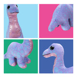Lumo stjerner krammedyr dino brontosaur lilla 15 cm plys legetøj.