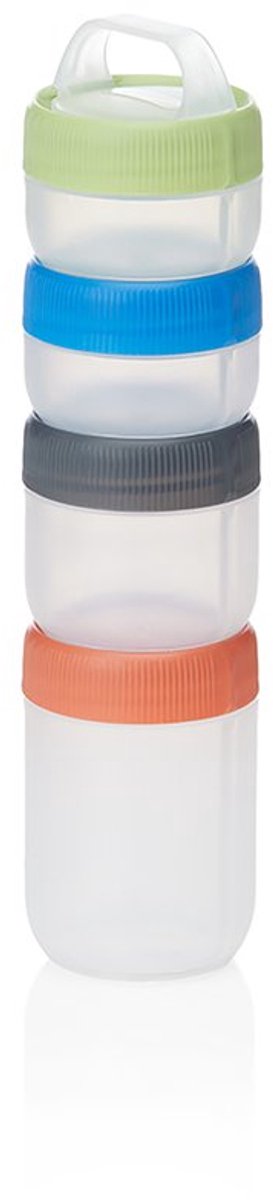 Human gear humangear - stax - small - clear spectrum - starter 4-pack - opbevaringsboks - stabelbar - letvægts