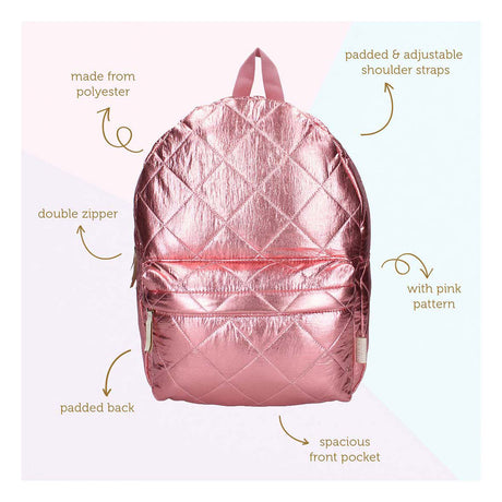 Milky kiss rygsæk frodigt liv pink metallic