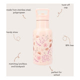 Kidzroom drikkeflaske søde slurke blomster, 350ml